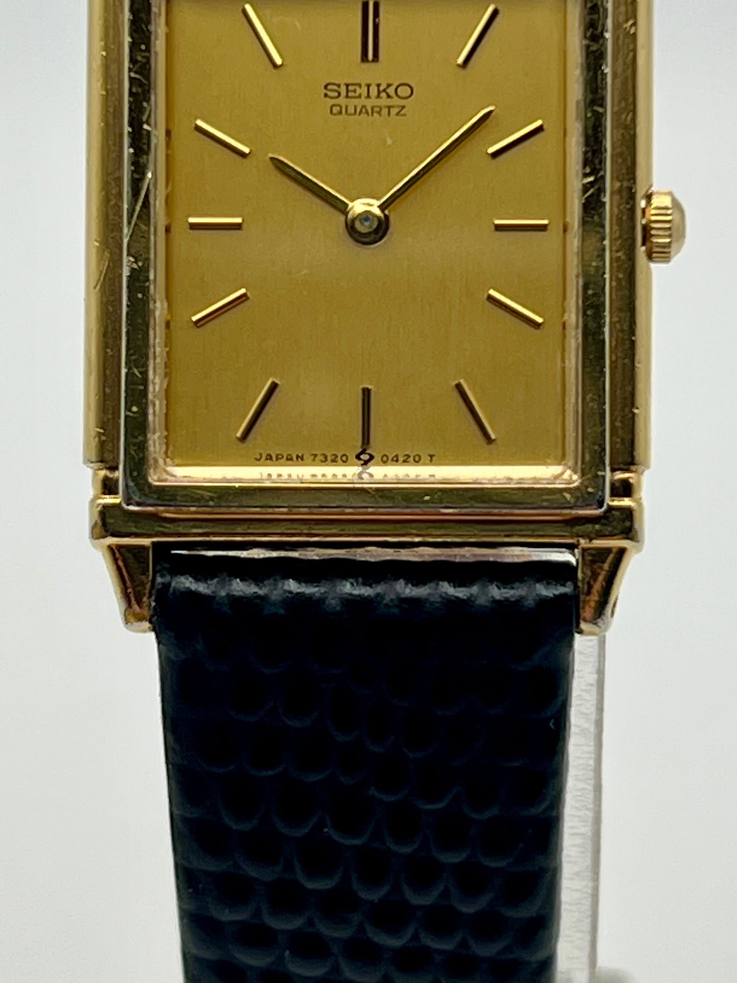 Seiko Quartz Tank Watch Gold Tone Ref. 7320 – 1994