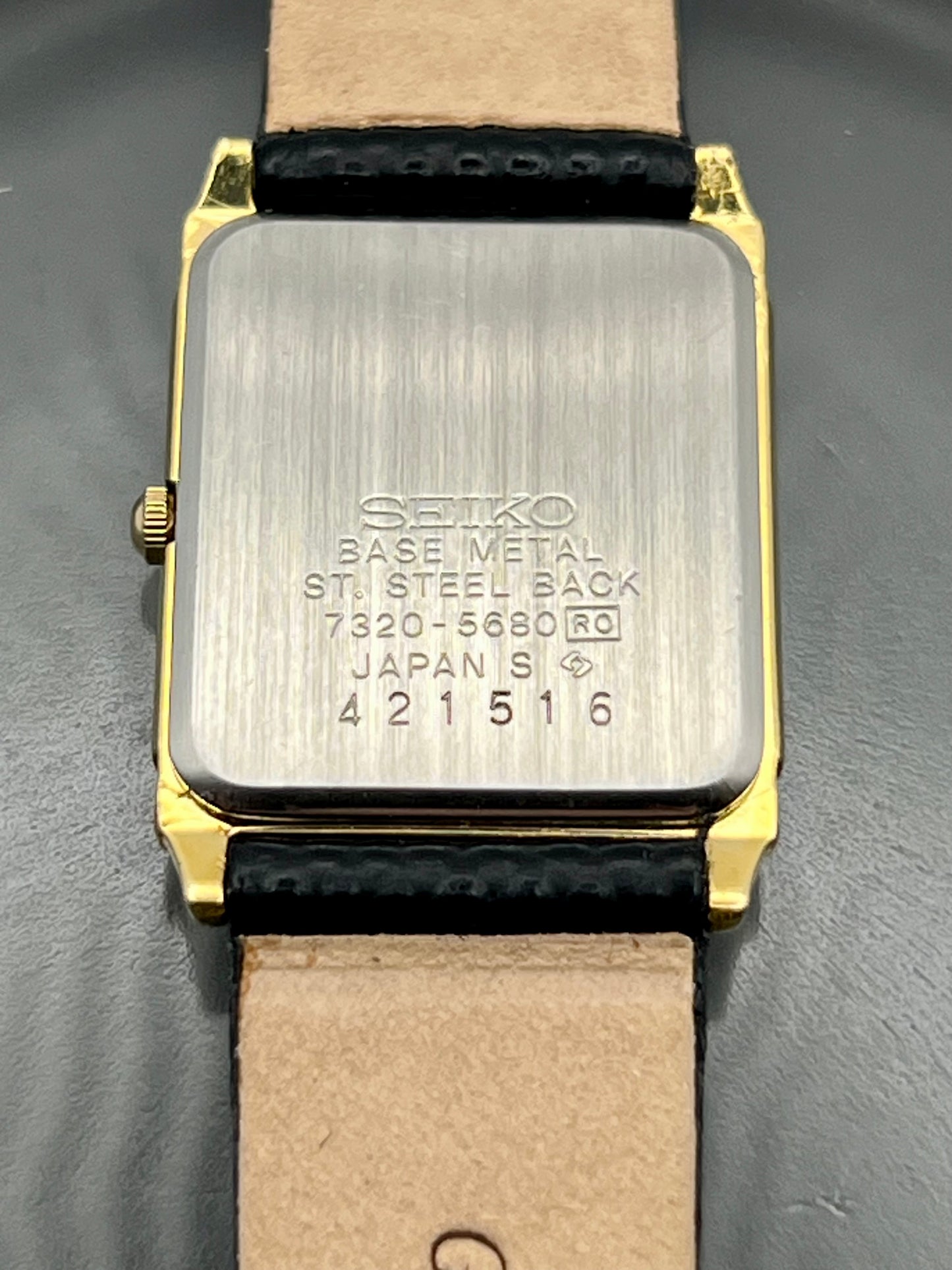 Seiko Quartz Tank Watch Gold Tone Ref. 7320 – 1994