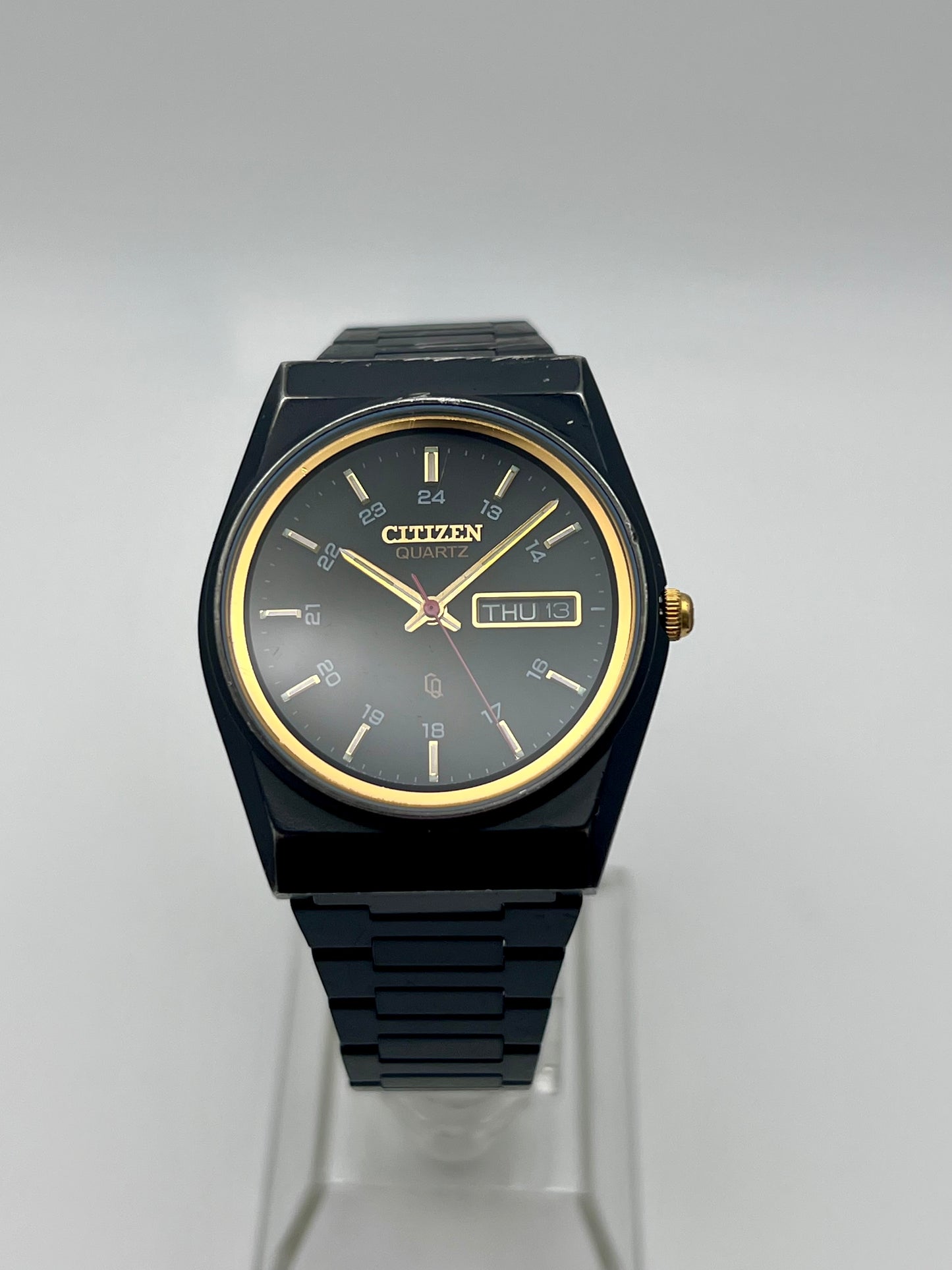 1986 Mens Citizen CQ PVD 3801-899881SMK Quartz