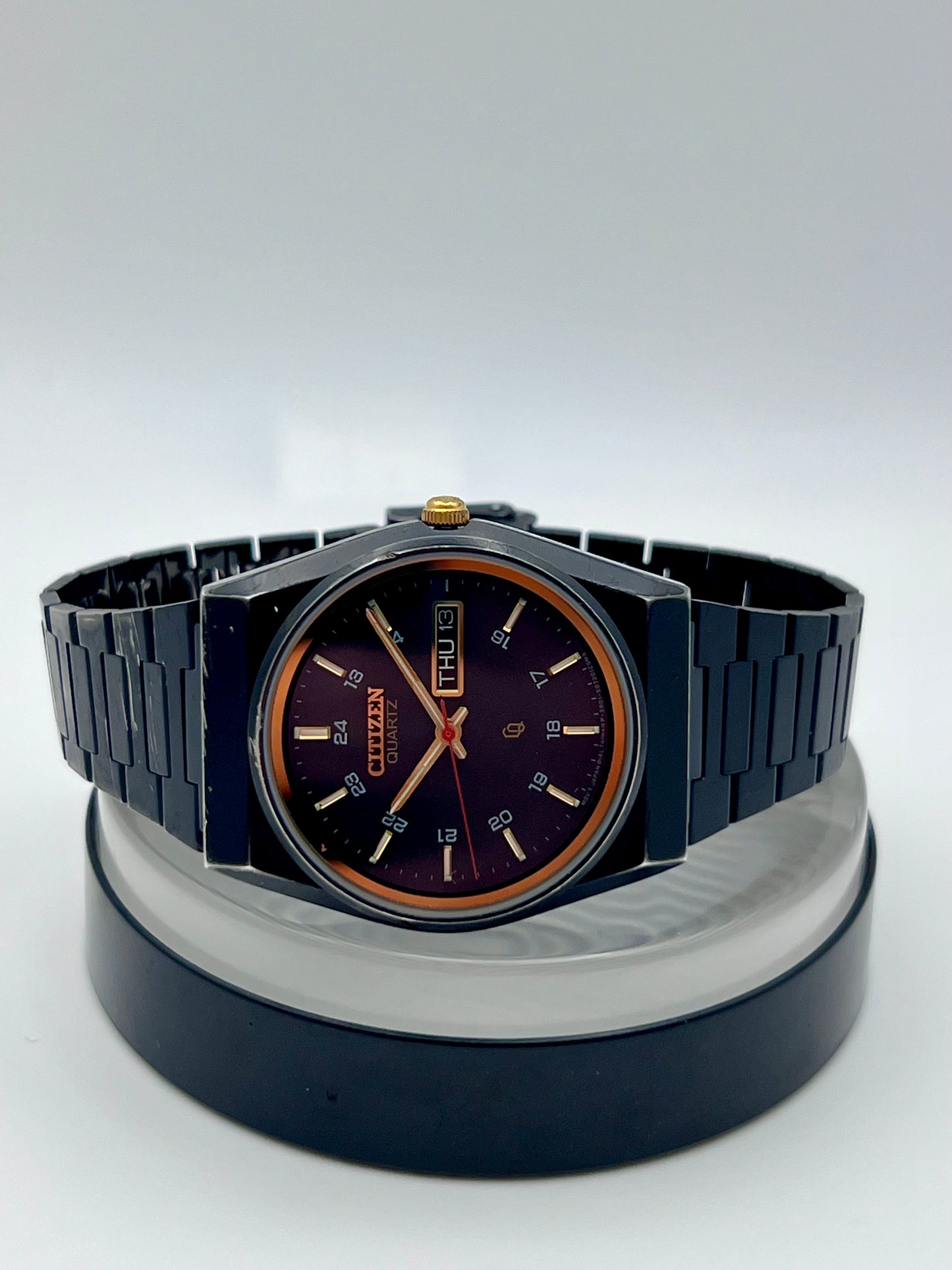 1986 Mens Citizen CQ PVD 3801-899881SMK Quartz