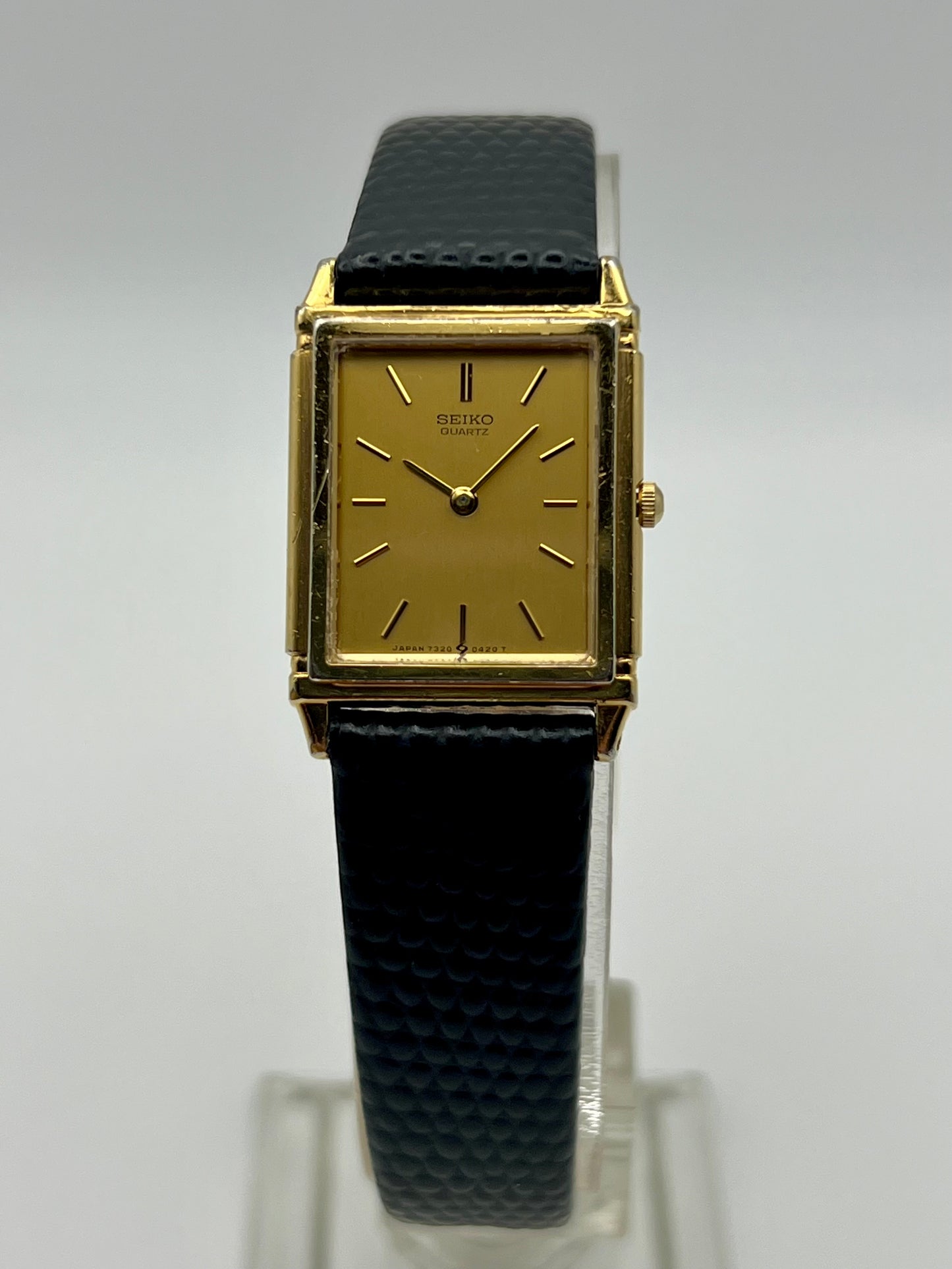 Seiko Quartz Tank Watch Gold Tone Ref. 7320 – 1994