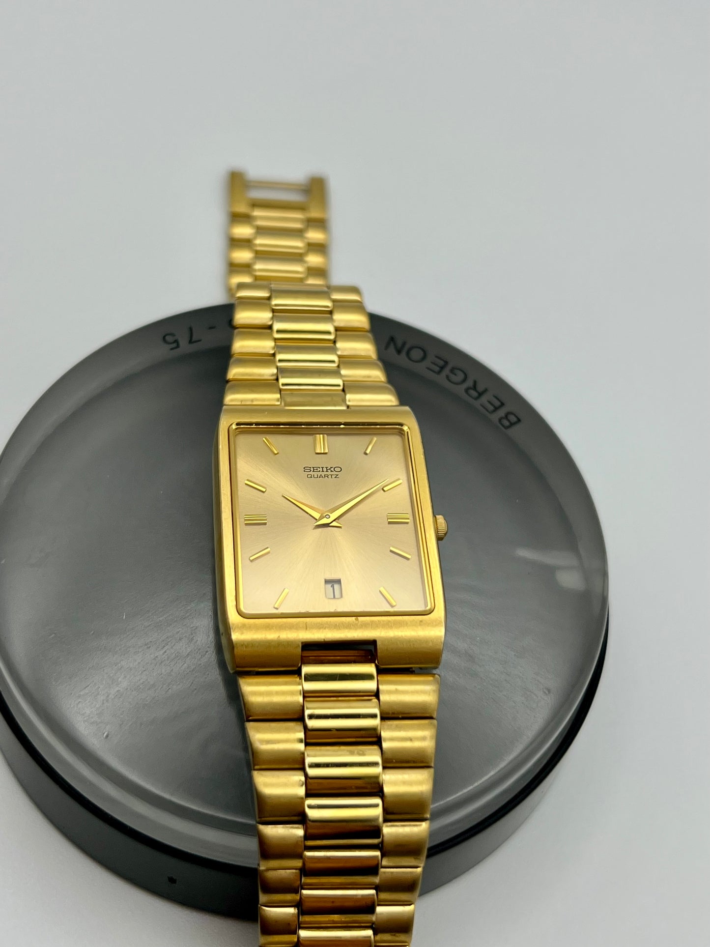 1990 Seiko 5Y39-5150 Tank Gold Tone
