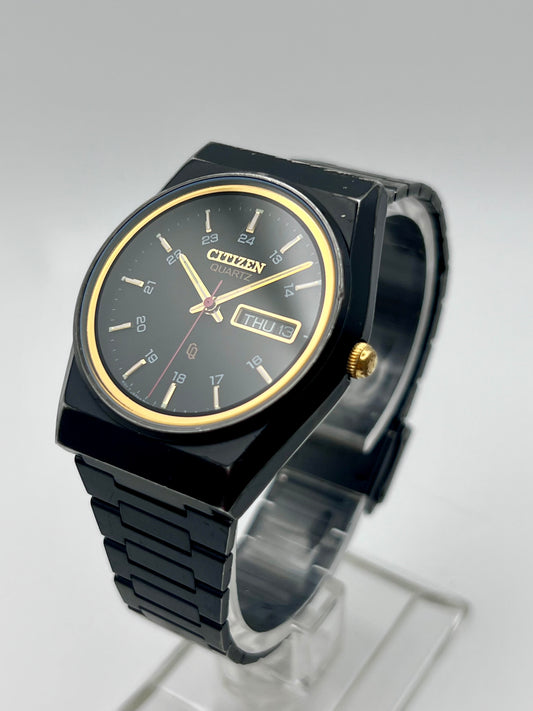1986 Mens Citizen CQ PVD 3801-899881SMK Quartz