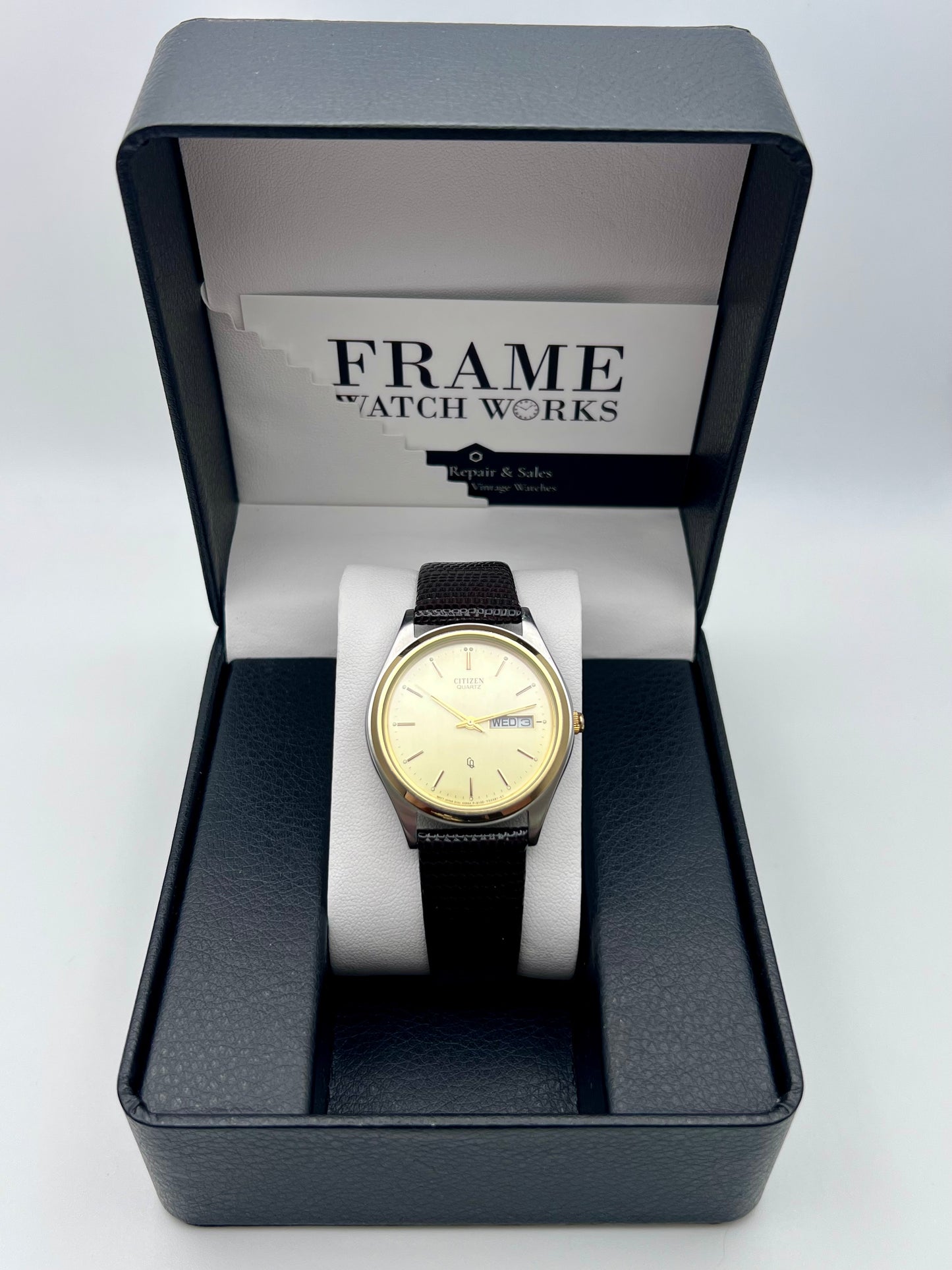 1989 Mens Citizen CQ 6100-847555 Two-Tone