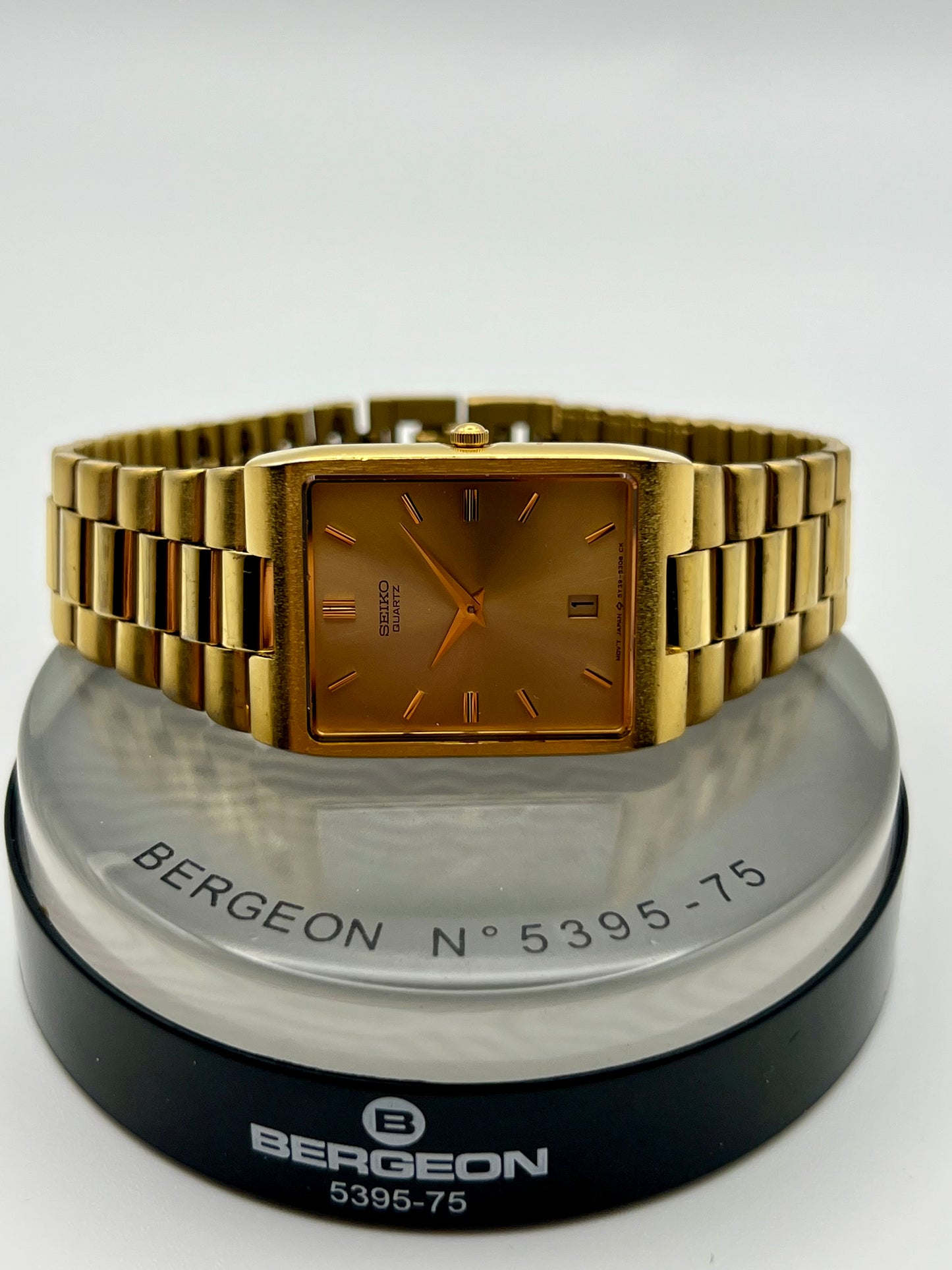 1990 Seiko 5Y39-5150 Tank Gold Tone