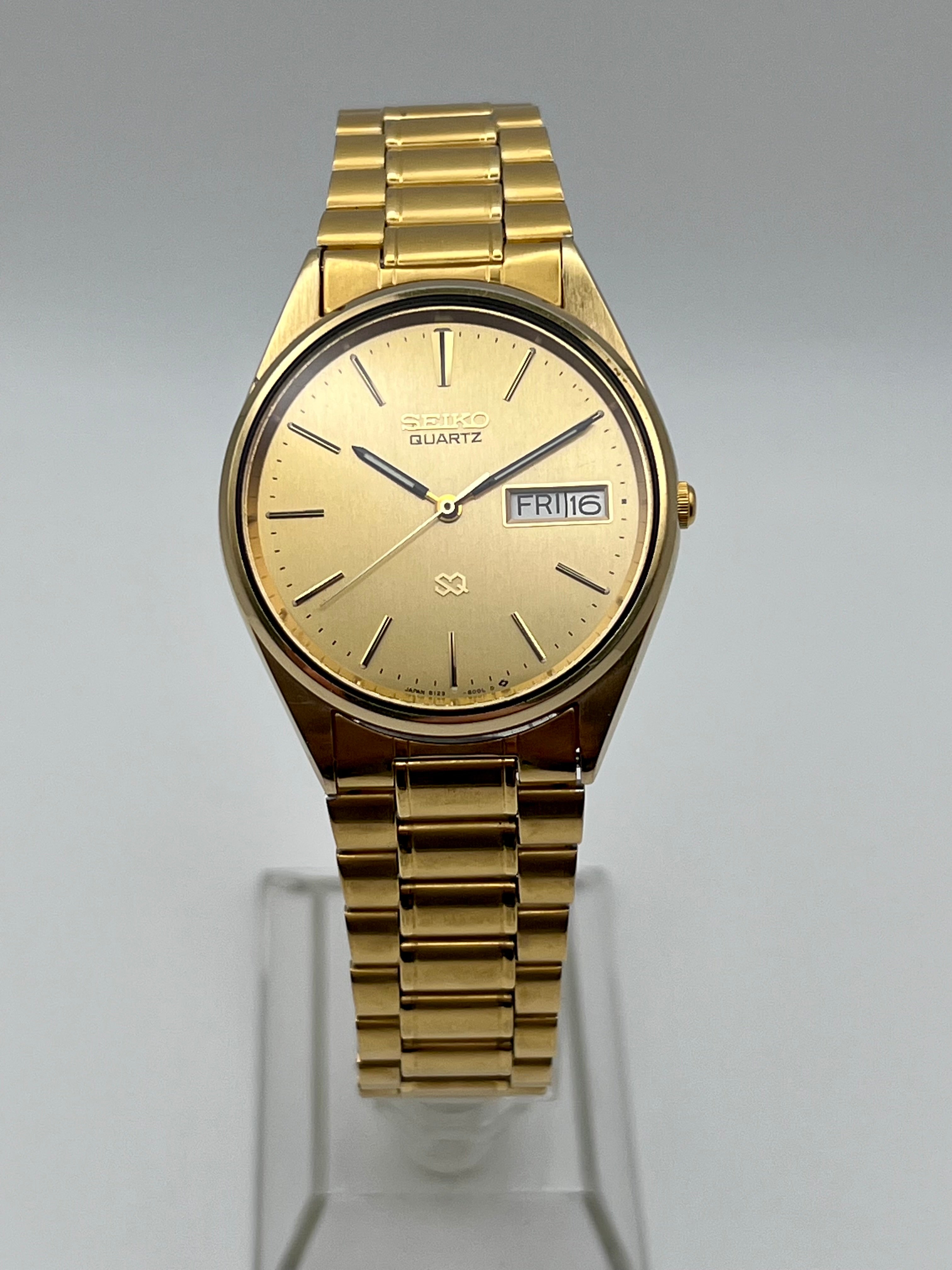 1986 Mens Seiko SQ 8123-8009 Quartz – Frame Watch Works
