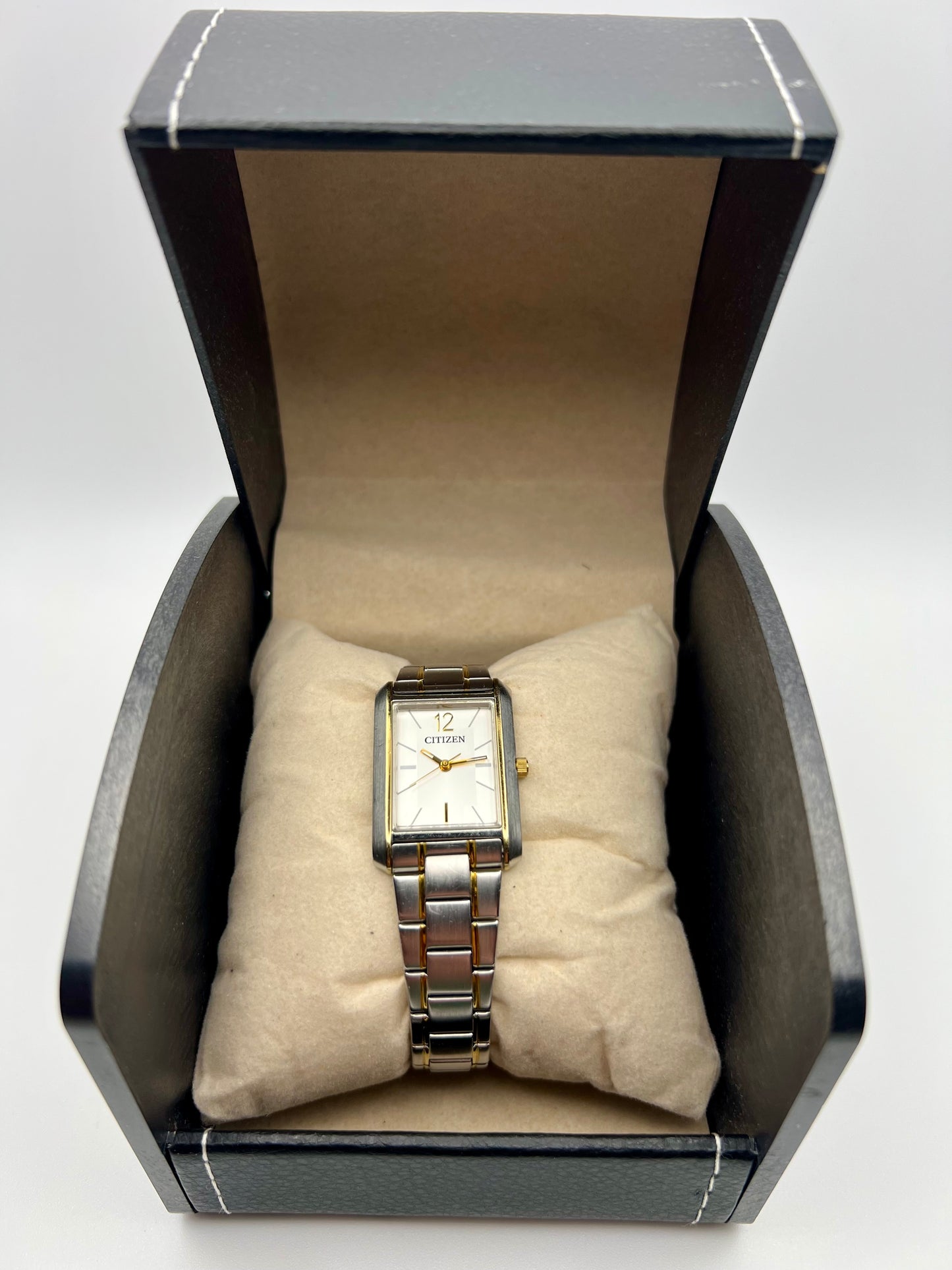 Ladies Citizen 9633‑S070350 Quartz Tank – Two‑Tone