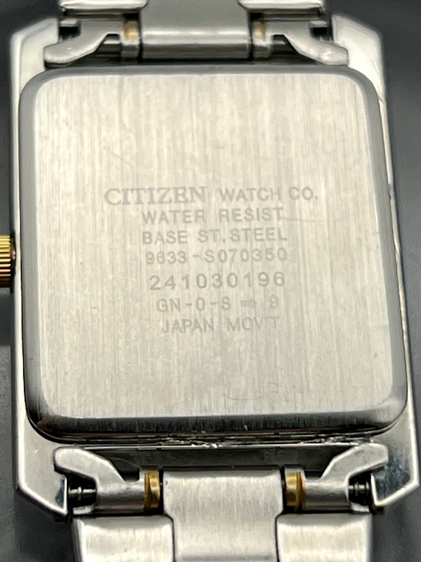 Ladies Citizen 9633‑S070350 Quartz Tank – Two‑Tone