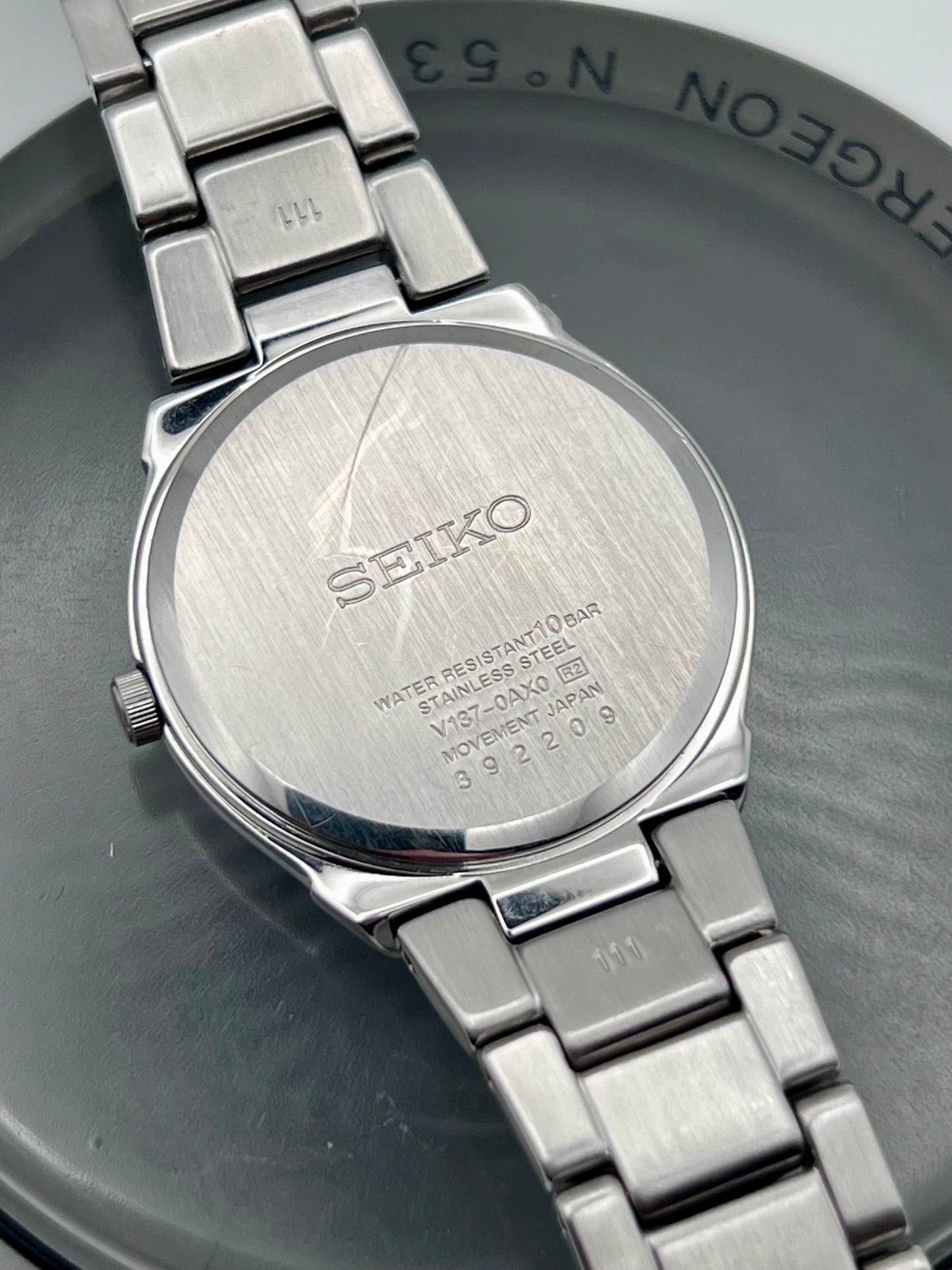 2013 Womens Pink Seiko Solar V137-0AY0 with Box and Papers